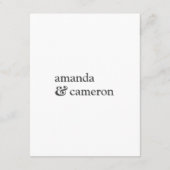 Einfache, moderne, elegante Details zu weißen Hoch Begleitkarte (Rückseite)