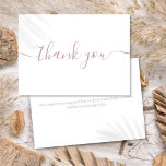 Einfache moderne, elegante, dusty-Rose Dankeskarte<br><div class="desc">Einfache moderne und elegante staubige Rose Skript danke Ihnen Karte. Sie können mit Ihrer eigenen Dankeschön-Nachricht auf der Rückseite personalisieren oder wenn Sie es vorziehen,  Ihre eigene handgeschriebene Nachricht hinzuzufügen einfach den Text löschen. Ein perfekter Weg,  um Ihnen zu danken! Entwickelt von Thisisnotme©</div>