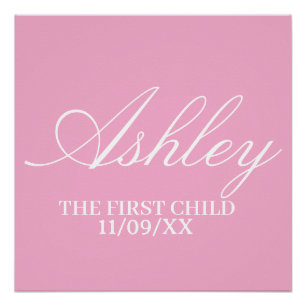 EINFACHE MODERNE ELEGANTE FAMILIEN-BABY-NAME POSTER