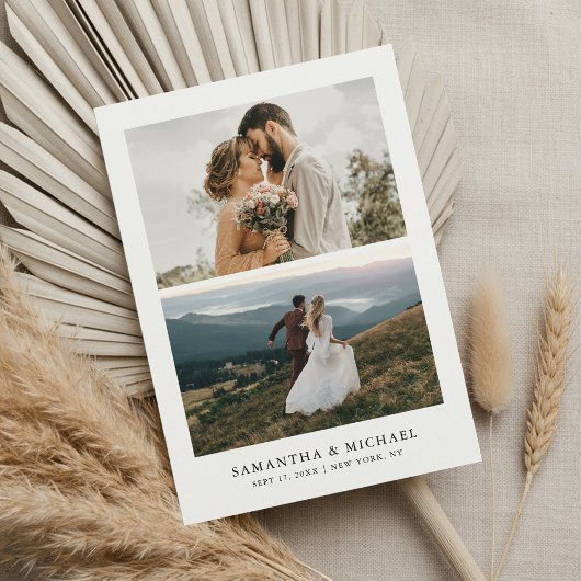 Einfache Moderne Elegante Foto Hochzeit Save The Date