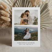 Einfache Moderne Elegante Foto Hochzeit Save The Date