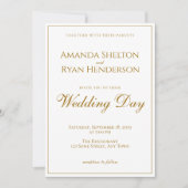 Einfache moderne Elegante Goldene Skriptereien Einladung (Vorderseite)