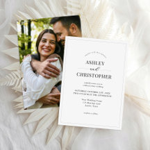 Einfache moderne elegante Hochzeit