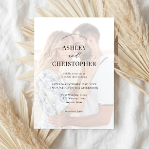 Einfache moderne elegante Hochzeit Einladung