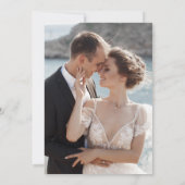 Einfache moderne elegante Hochzeit Einladung (Rückseite)