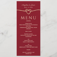 Einfache moderne, elegante Hochzeit in Rot und Gol