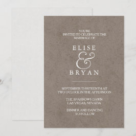 Einfache moderne Elegante Hochzeitseinladung Einladung