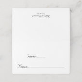 Einfache moderne, elegante Hochzeitsstiftung Platzkarte (Außenseite Aufgefaltet)