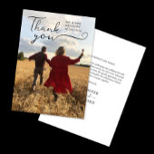 Einfache moderne Elegante Kalligrafie Dankbarkeit  Dankeskarte