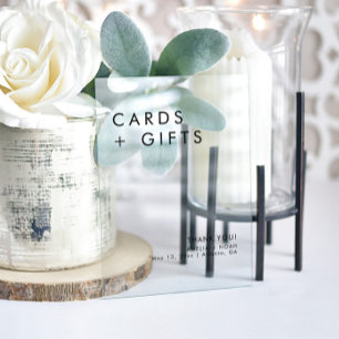 Einfache moderne, elegante Karten und Geschenke fü Acrylschild