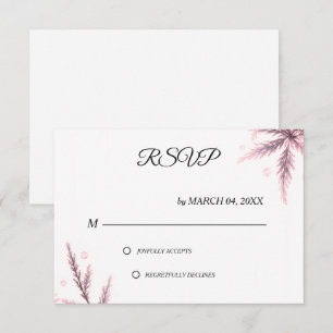 Einfache moderne elegante klassische Hochzeits-RSV RSVP Karte