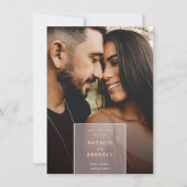 Einfache moderne Elegante Marble & Foto Overlay Save The Date (Vorderseite)