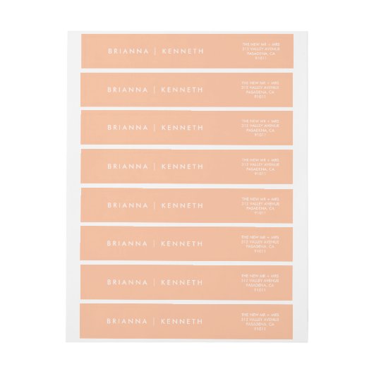 Einfache moderne Elegante Peach Wedding (Bogen)
