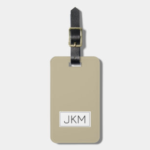 Einfache moderne Elegante Reisende mit Monogramm N Gepäckanhänger