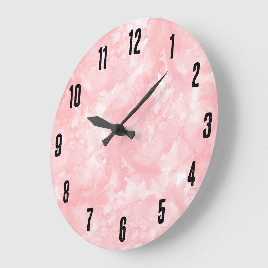 Einfache Moderne Elegante Rosa Große Wanduhr (Winkel)