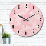 Einfache Moderne Elegante Rosa Große Wanduhr<br><div class="desc">Eine weiche, rot-rosa Aquarellwand ist die perfekte Leinwand für einen niedlichen und zeitgenössischen Look. Diese große Uhr besticht durch eine einfache, aber moderne Ästhetik, die Eleganz mit einem zarten rosa Aquarelldesign verbindet. Der minimalistische Stil und die beruhigende Farbpalette machen ihn zu einer idealen Ergänzung zu den Zimmern eines kleinen Mädchens,...</div>