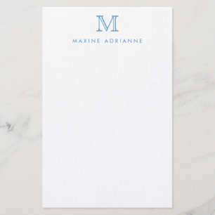 Einfache, moderne, elegante, rosafarbene Monogramm Briefpapier