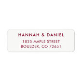 Einfache, moderne Elegante Rücksendeadresse (Vorne)