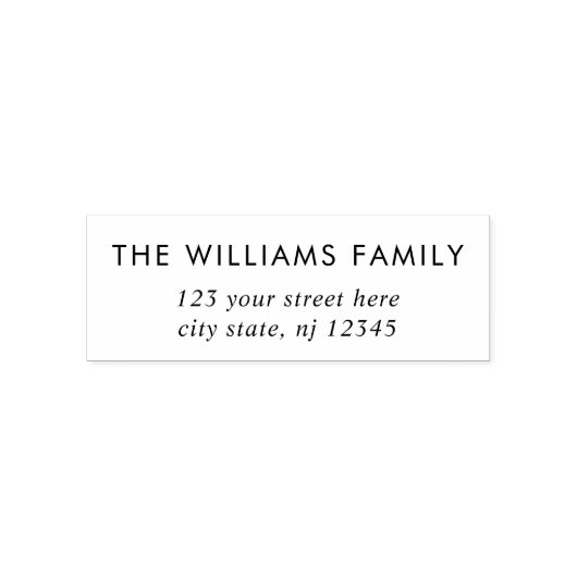 Einfache moderne Elegante Rücksendeadresse Permastempel (Design)