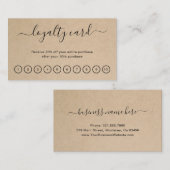 Einfache Moderne Elegante Rustikale Geschäfte Treuekarte (Vorne/Hinten)