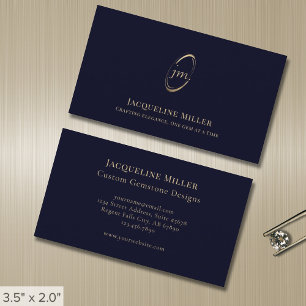 Einfache moderne, elegante Script Monogram Visitenkarte