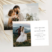 Einfache moderne elegante Skript Hochzeit Save The Date