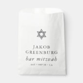 Einfache Moderne Elegante Star von David Bar Mitzv Geschenktütchen (Vorderseite)