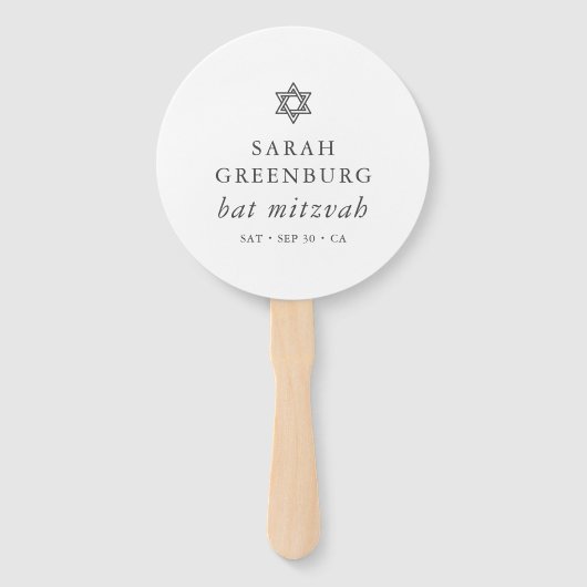 Einfache Moderne Elegante Stern von David Bat Mitz Fächer (Rückseite)