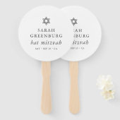 Einfache Moderne Elegante Stern von David Bat Mitz Fächer (Vorne und Hinten)