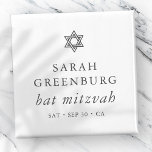 Einfache Moderne Elegante Stern von David Bat Mitz Magnet<br><div class="desc">Design besteht aus Sans Serif Typografie und spielerischer,  kursiver Schrift Typografie auf einem einfachen Hintergrund. Abrufbar unter: http://www.zazzle.com/store/selectpartysupplies</div>