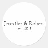 Einfache Moderne Elegante Umschlag Aufkleber (Vorderseite)