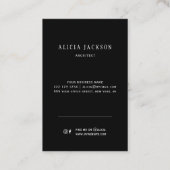 Einfache, moderne, elegante Visitenkarte (Rückseite)
