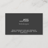 Einfache, moderne, elegante, Visitenkarte (Rückseite)