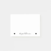 Einfache moderne Elegantenbezeichnung Post-it Klebezettel (Vorderseite)