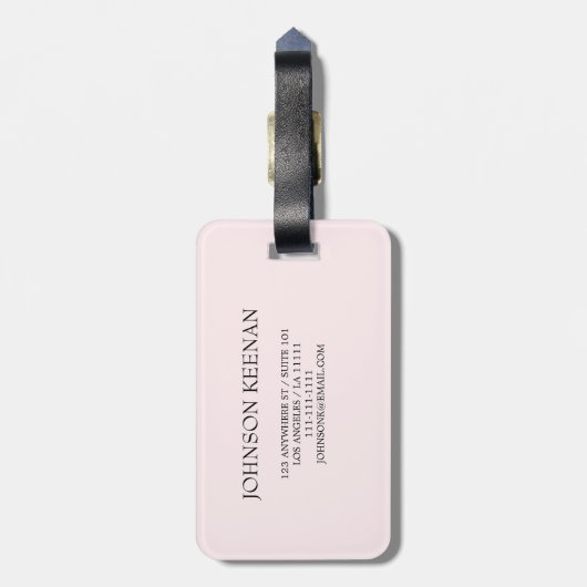 Einfache Moderne Eleganter Glitzer mit Monogramm N Gepäckanhänger (Rückseite vertikal)