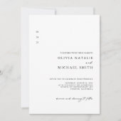 Einfache moderne Eleganz in einem QR-Code Hochzeit Einladung (Vorderseite)