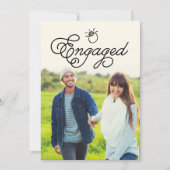 Einfache moderne Engagement Party Volles Foto Einladung (Vorderseite)