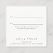 Einfache moderne Erinnerung für lichtdurchflutete Terminkarte (Rückseite)