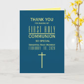 Einfache moderne, erste heilige Kommune Vielen Dan Karte (Gelbe Blume)