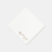 Einfache moderne Espresso-Script-Namen Hochzeit Serviette (Ecke)
