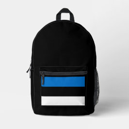 Einfache moderne estnische Flagge National Souveni Bedruckter Rucksack