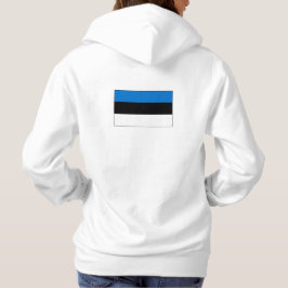 Einfache moderne estnische Flagge Souvenir, Backsi Hoodie