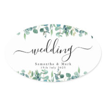 Einfache moderne Eukalyptus-Hochzeit