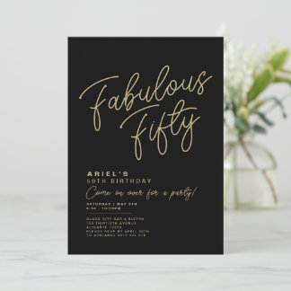 Einfache moderne, fabelhafte 50-Tage-Einladung Einladung