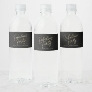 Einfache moderne Fabulous vierzig Personalisierten Wasserflaschenetikett