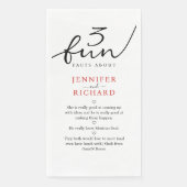 Einfache moderne Fakten über Braut und Groom Fun Serviette (Vorderseite)