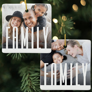 Einfache moderne Familie 2 Foto Keramikornament