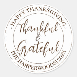 Einfache, moderne Familie des Glücks Runder Aufkleber