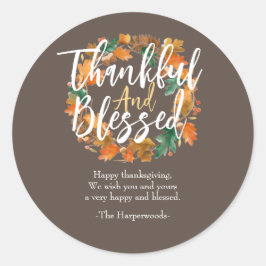 Einfache, moderne Familie des Glücks Runder Aufkleber