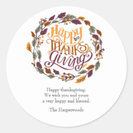 Einfache, moderne Familie des Glücks Runder Aufkleber